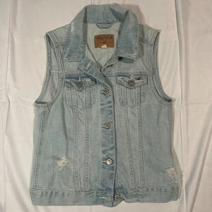 Hollister Denim Vest Small
